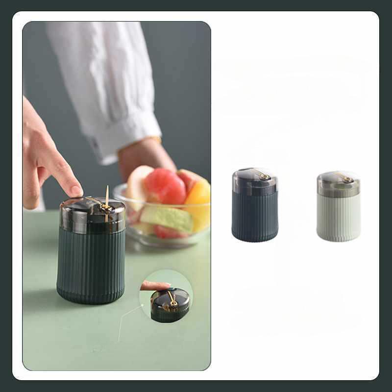 Sleek Hygienic Toothpick Dispenser: Easy Press, Modern Design, Durable, Enhances Kitchen Decor