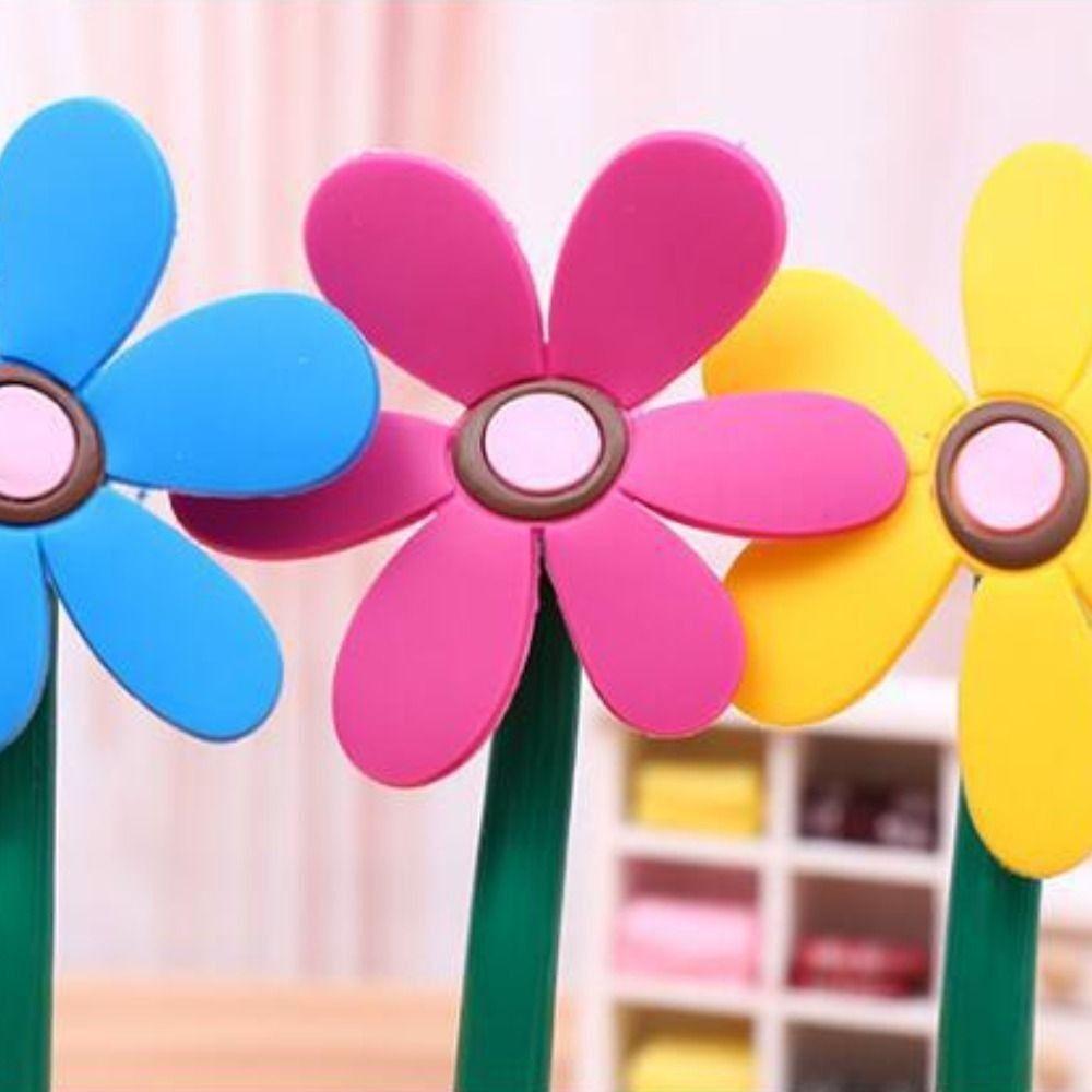 Cartoon Writing Signing Pen Soft rubber Sunflower Ballpoint Pen Sunflower Bonsai Ballpoint Pen