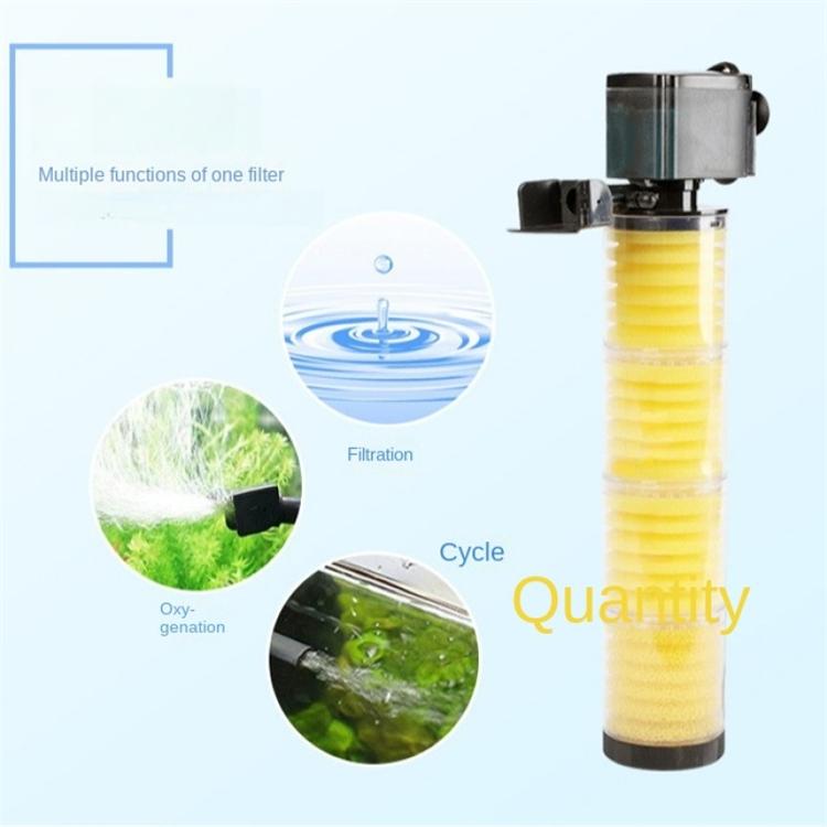 Fish Tank Filter Aquarium Silent Oxygen Pump Built-in Filter Submersible Pump Three In One Built-in Filter Pump