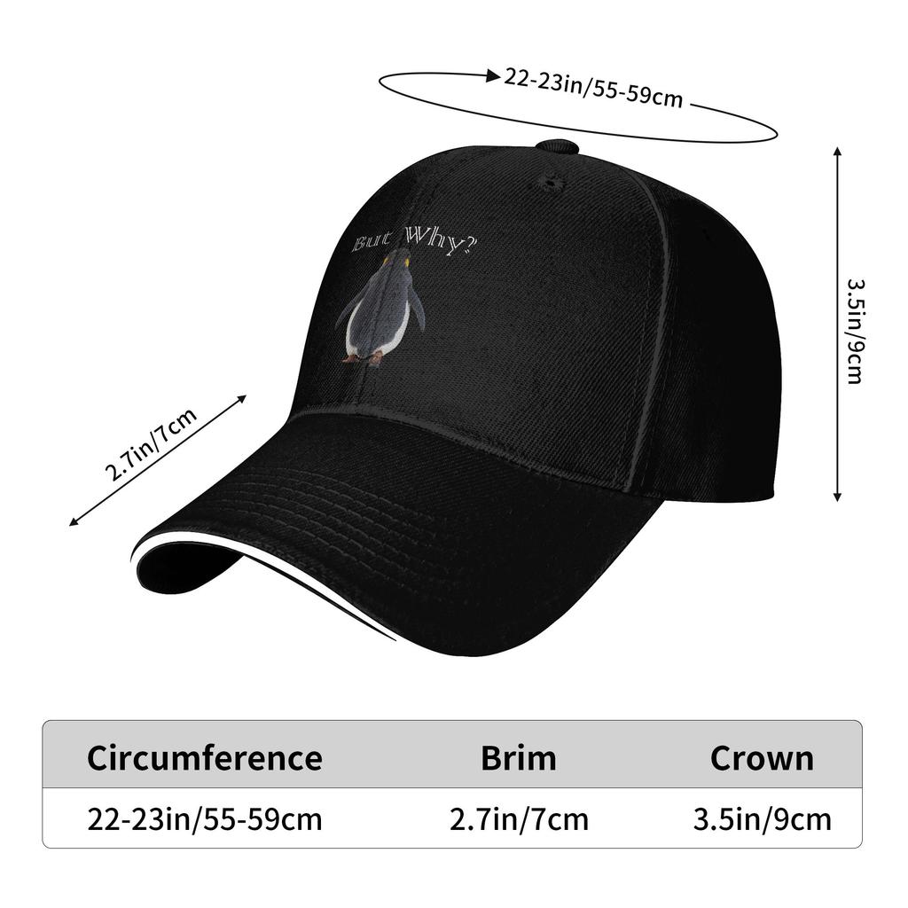 Nihilist Penguin But Why Head Towards The Mountains Casual Baseball Cap Outdoor Gym Trucker Hat Summer Men Retro Snapback Cap