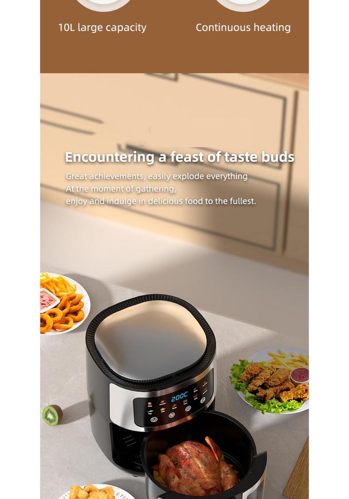 2026 Model Stainless Steel Large Capacity Electric Air Fryer