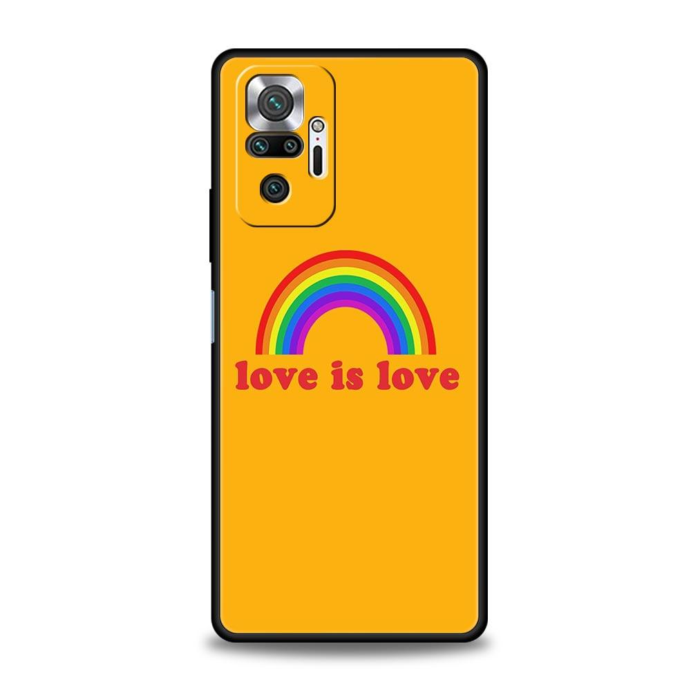 Gay Lesbian Rainbow Pride Phone Case Cover for Redmi 14C 10C Note 15 14 13 12 10 11 K40 Pro Plus Soft TPU Shockproof Shell Capas