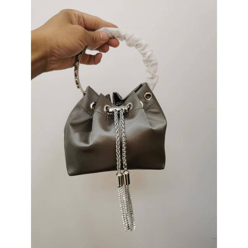 Women Bag High Quality Silk Bucket Bags Diamonds Female Personalized Shoulder Tassels Chains Handbags For Women Crossbady Bag