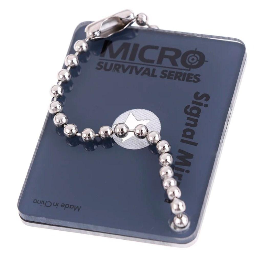Practical Rescue Mirror Reflective Survival Mirror Portable Outdoor Signal Mirror Hiking Camping