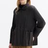 Pleats Me Curve Line Stand Collar Pleated Texture Jacket Ppjkw025011