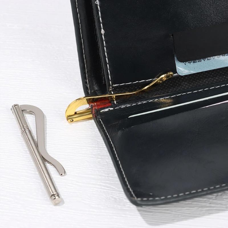 2Pcs Portable Money Clip Metal Cash Holder Spring Clamp Bar Wallet Replace Parts Durable Wallet Accessory