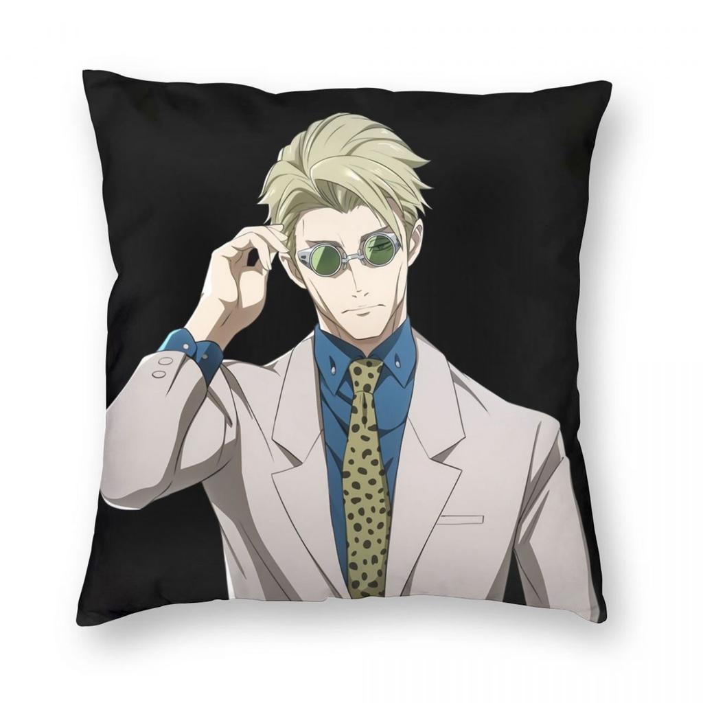 Kento Nanami Jujutsu Kaisen Square Pillowcase Polyester Linen Velvet Pattern Zip Decor Throw Pillow Case Car Cushion Case