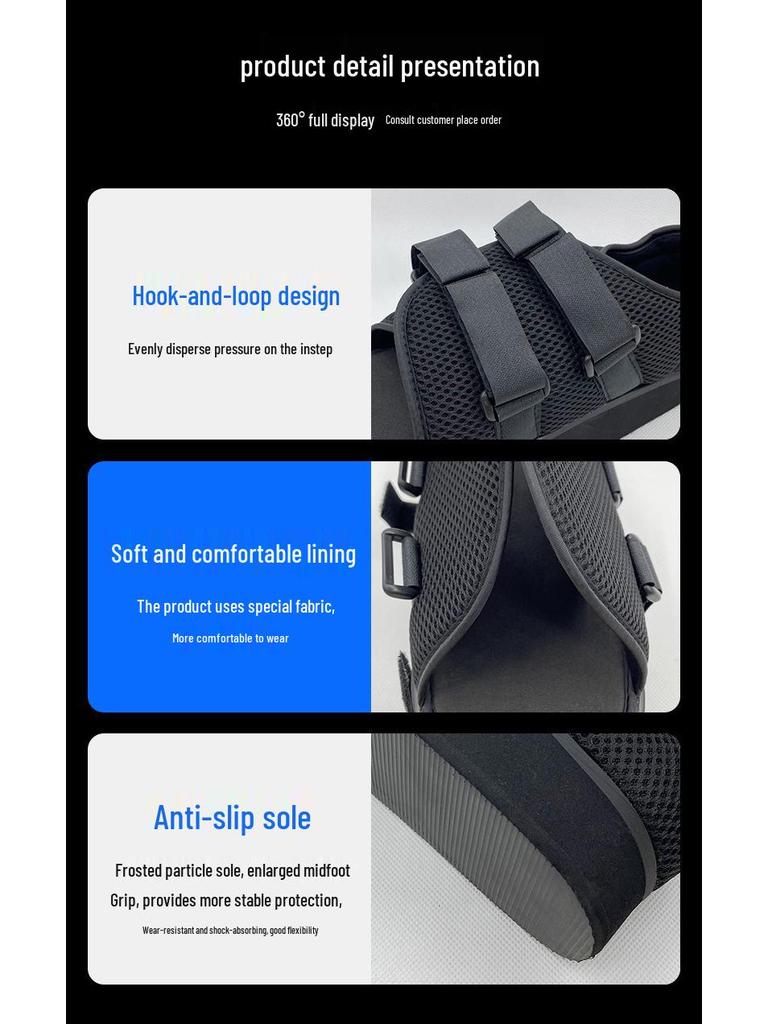 Forefoot Pressure Relief Shoes for Postoperative Foot Injury and Hallux Fracture Recovery