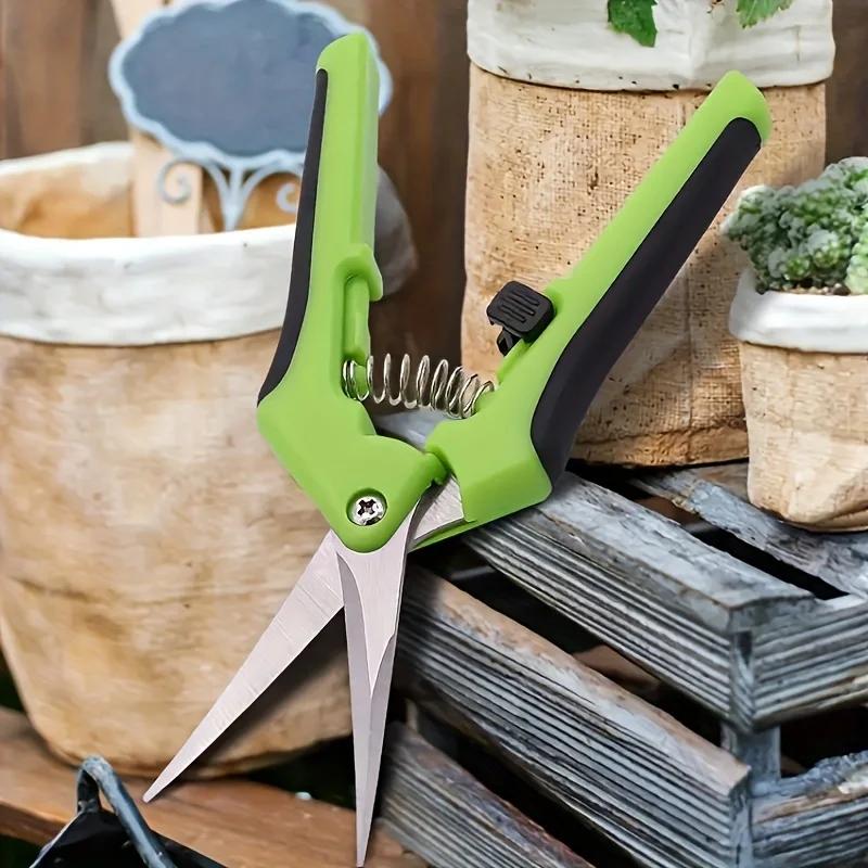 Stainless Steel Flower Pruning Scissors for Garden, Fruit, Grape & Floral Trimming
