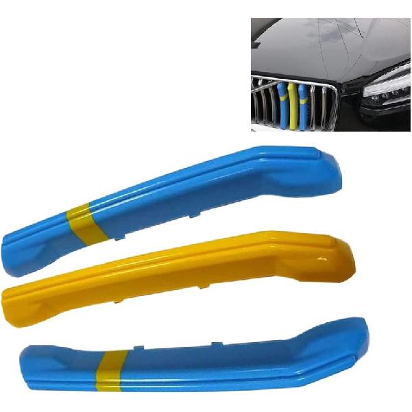 

SANRILY Multicolor Grille Decoration Insert Trims Compatible with Volvo xc60 2018-2021 Front Grill Cover (Blue/Yellow/Blue) Blue /Yellow/Blue
