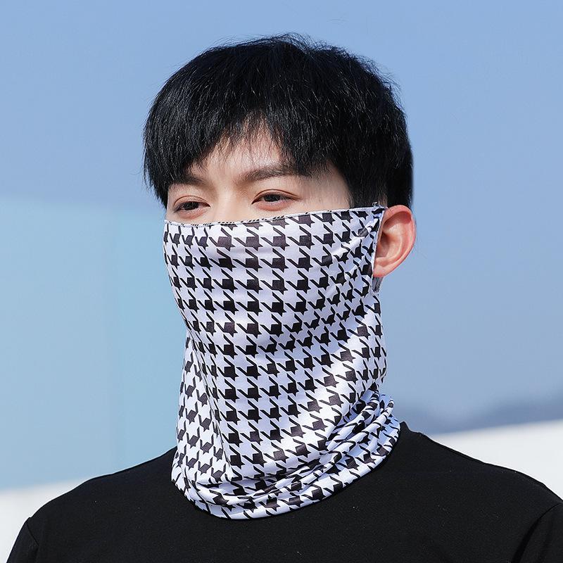 Unisex UV Protection Breathable Face Mask & Neck Gaiter with Ear Loops for Summer Cycling