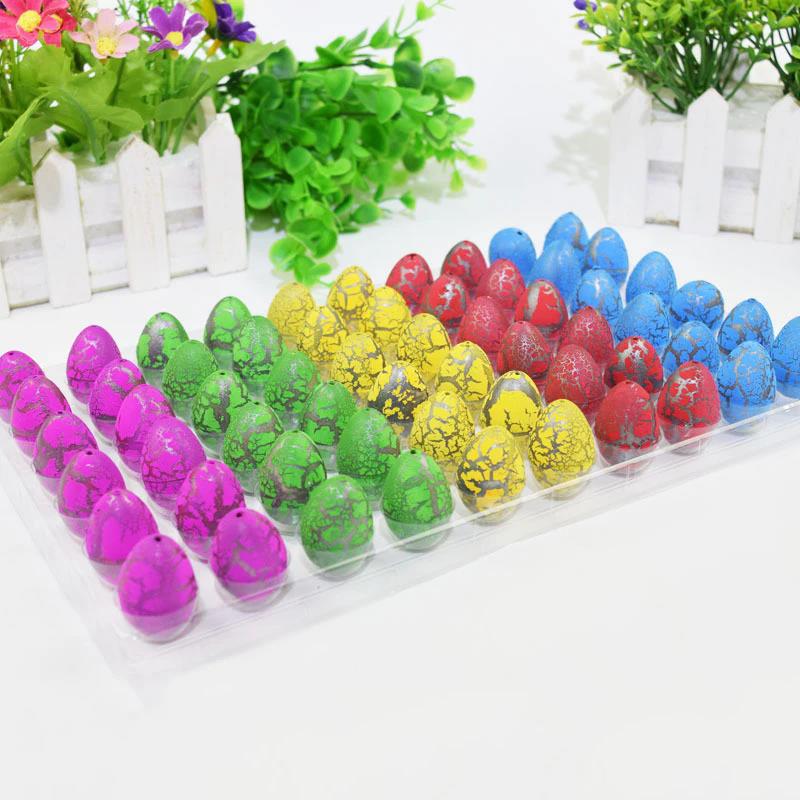 60PCS Magic Dinosaur Eggs Toy Hatching Hatch Egg Crack Science Kits Animal Breeding Process Educational Toys Funny Gifts TMZ