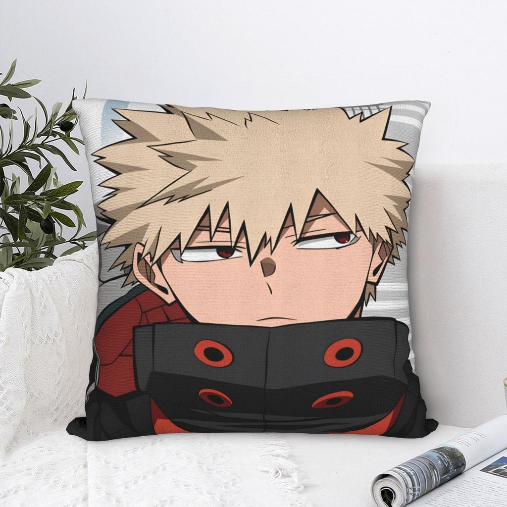 Anime K-Katsuki B-Bakugo Pillow Case Comfy Pillow Cover For Living Room Chair Cute Funny Pillowcases