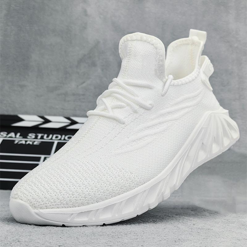 Large size fly-woven men's shoes casual blade shoes casual lazy shoes fashion fish scale shoes