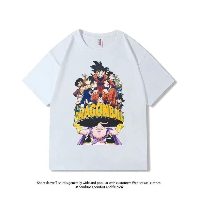 Dragon Ball Joint Surrounding 2025 Summer New Cotton Shortsleeved Animation Wukong Casual Loose Tshirt Ins Shortsleeved Top