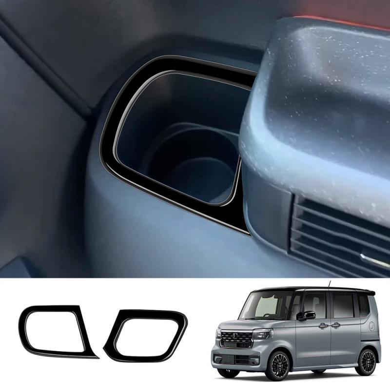 RHD ABS black For Honda N-BOX/N-BOX  2024 2025 door handle window switch trument One button start steering wheel cover