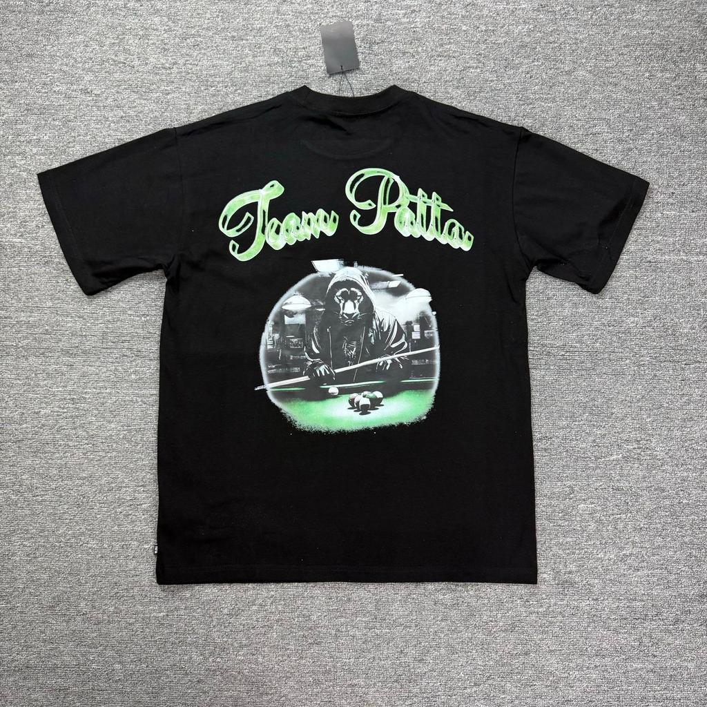 Amerikanische grenzüberschreitende trendige Marke PATTA Designgefühl Buchstabendruck Kurzarm-T-Shirt Herren- und Damen-Trendmarke Vielseitiges lockeres Oberteil
