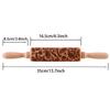 1 Pcs Wooden Sunflower Embossed Rolling Pin with Pattern for Kitchen Pastry Baking Tools Deep Engraving Cookies Stamp Tool