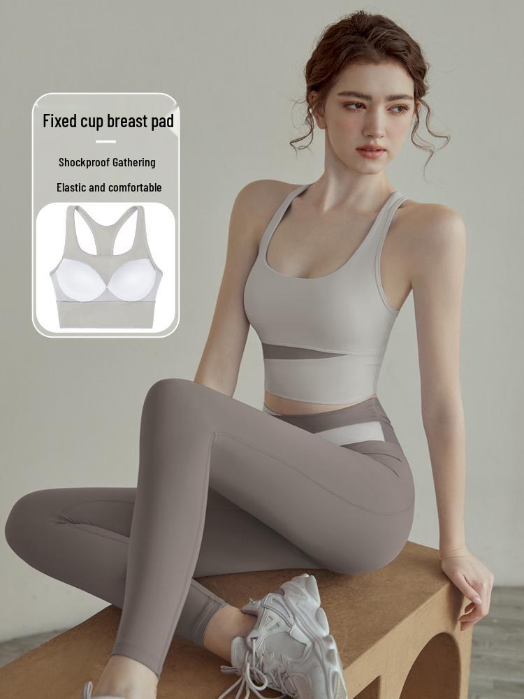 Soutien-gorge de sport antichoc pour femme - Anti-affaissement, Débardeur de course à pied et de yoga haute intensité avec beau design dorsal
