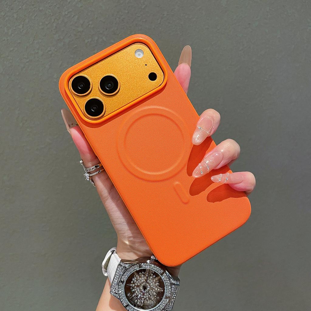 Matte Artificial Leather Magnetic Phone Case for For Iphone 17 16 15 14 Pro Max 13 for  Wireless Charging Back Cover