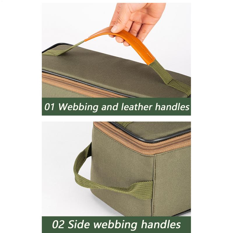 Camping Travel Cookware Organizer Bag Camping Cookware Storage Containers High Capacity Kitchenware Utensil Container For Hiking