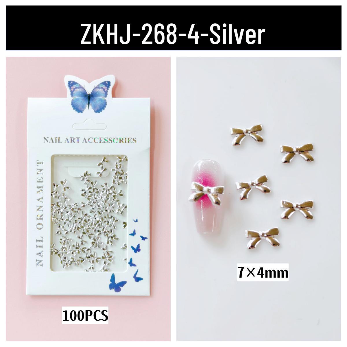 Metallic Butterfly & Bow Tie Nail Art Stickers - Gold & Silver Plated