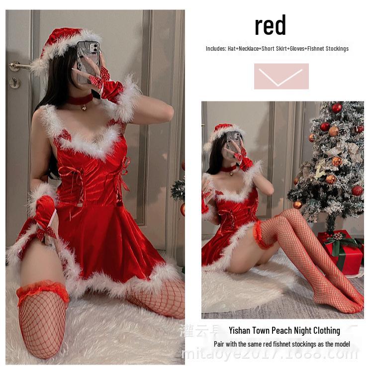 Red Christmas Bunny Cosplay Lingerie for Influencers & Streamers