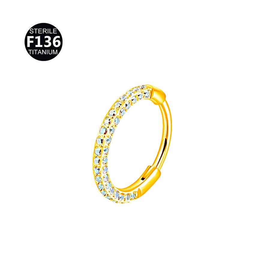 Neuer G23 Titanlegierung Tri-Diamant Nasen- & Ohrpiercingring