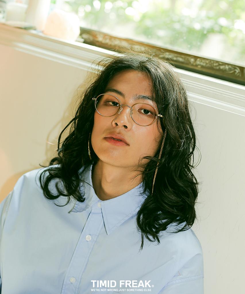 Timideupeulikeu Puni Silver Titanium Glasses