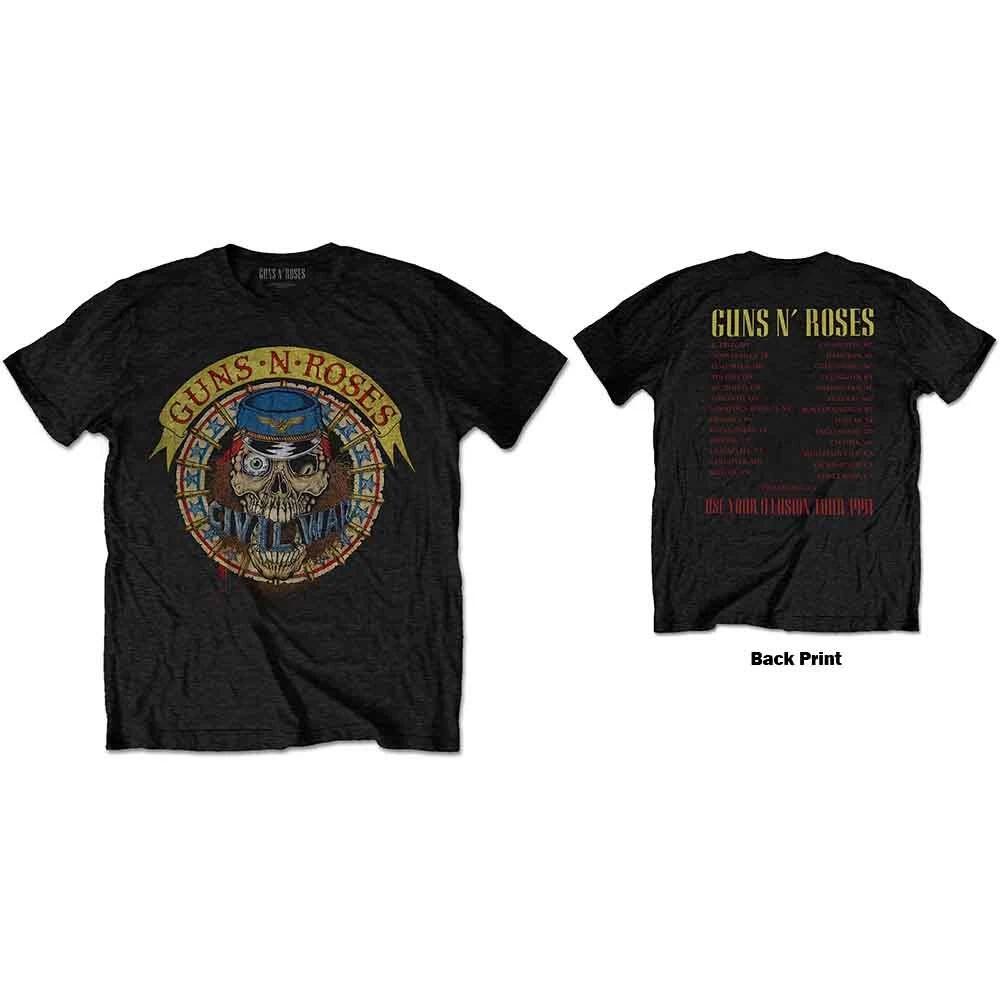 Guns N  Roses  Skull Circle  Black T shirt - NEW M