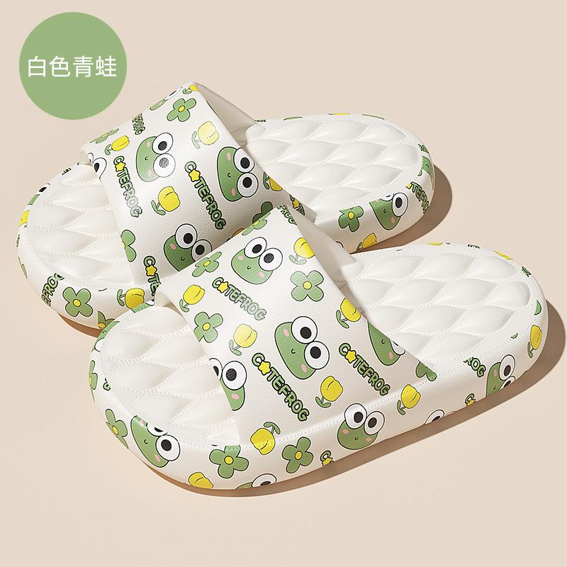 

Модные шлепанцы из ЭВА для мужчин и женщин, летние, с мягкой подошвой, шлепанцы на перемычке, мультяшные с принтом, банные, нескользящие, домашние, прохладные шлепанцы 38-39