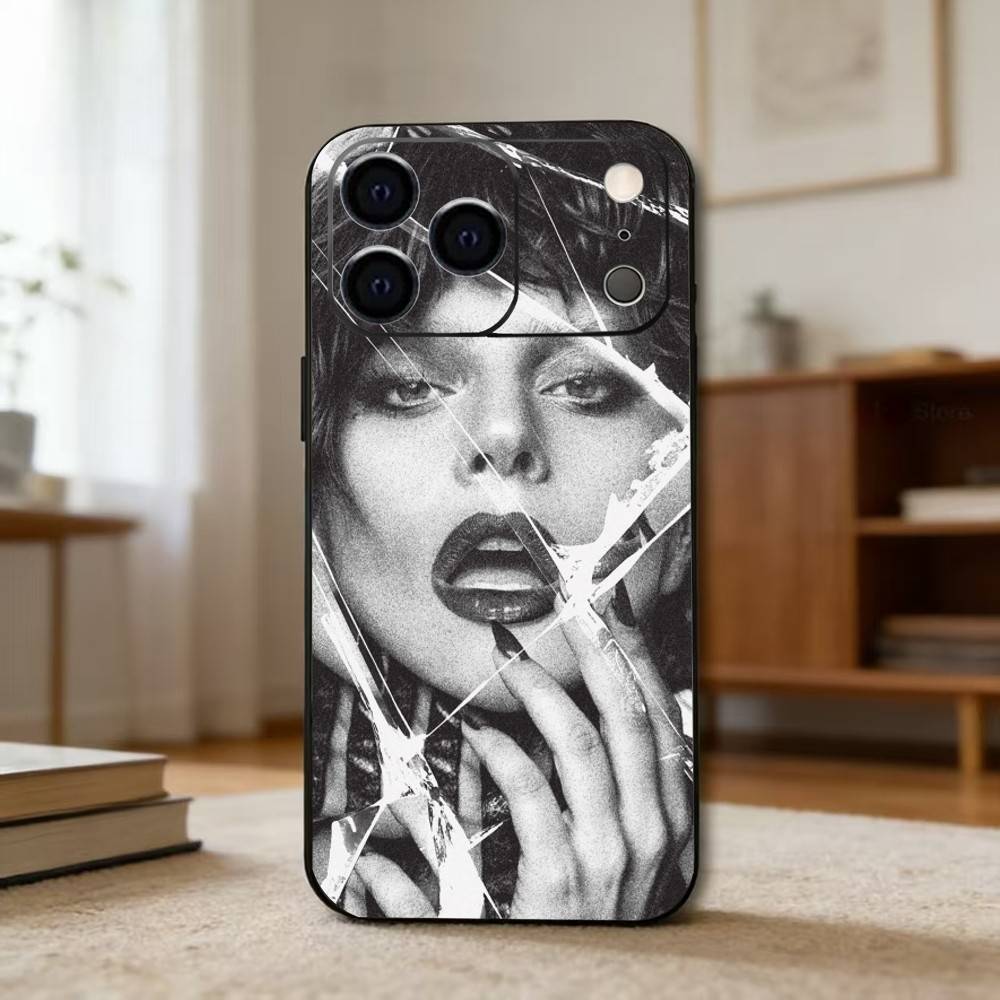 

L-Lady G-Gaga Phone Case For iPhone 17,16,15,14,13,12,11 Plus,Pro Max,XS,Soft Silicone Black Cover iPhone17