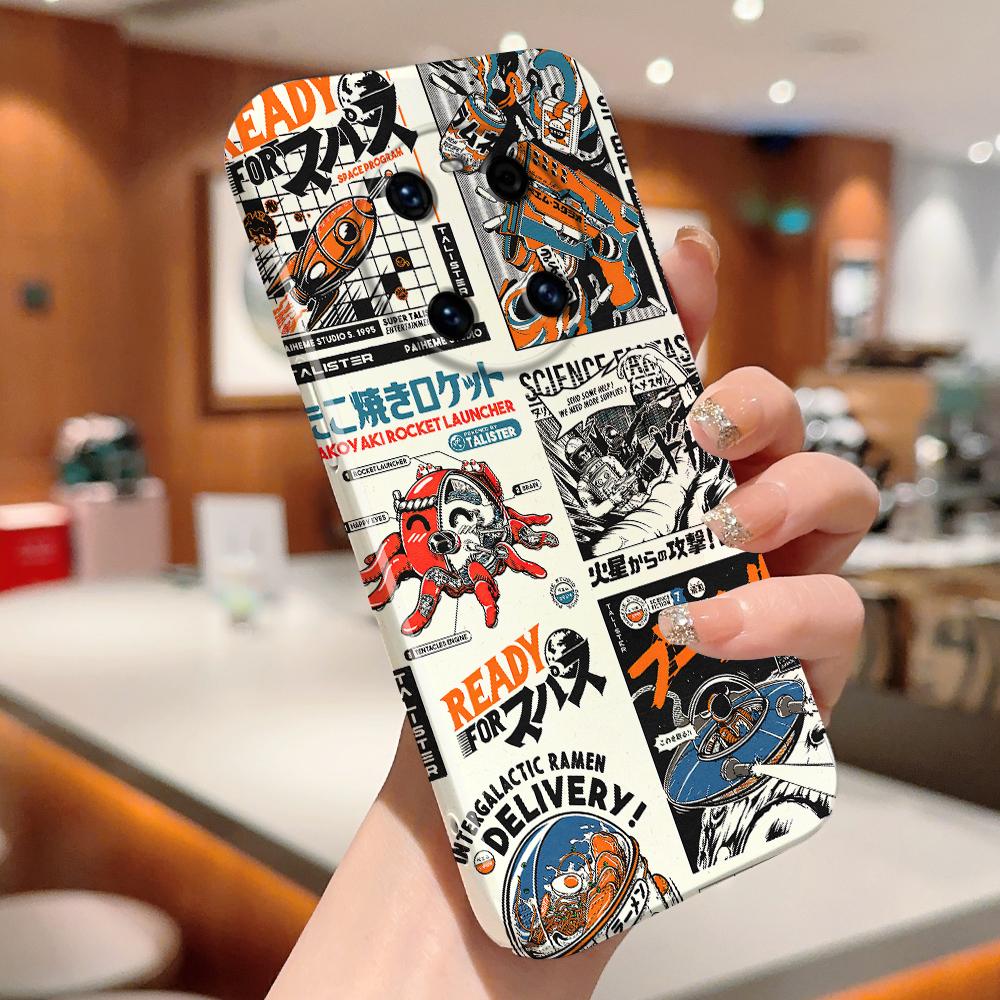 All-inclusive Film Phone Case Cartoon Fashion Design Hard Shell Full Cover Camera Protection Case for iPhone Huawei Honor Vivo Google