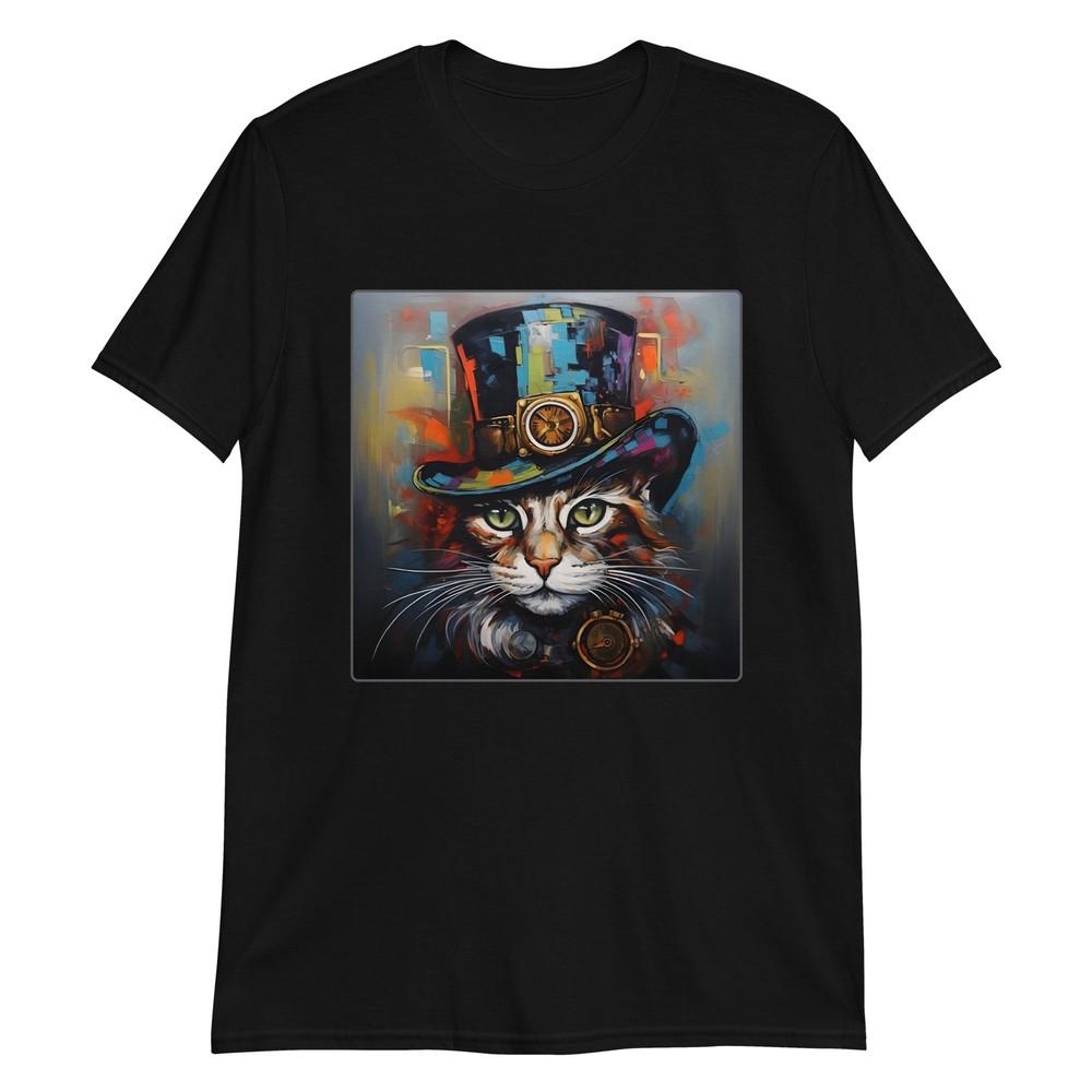 

Abstract Steampunk Cat Mechanical Chic T-Shirt M