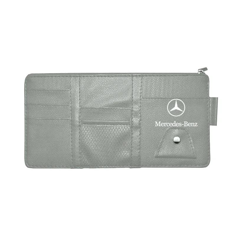 OLV5 Goods Sun Visor Organizer Multi-Pocket Glasses Clip Car Storage Bag Stickers For Mercedes Benz Vito W638 W639 W447 W168 W169 W17