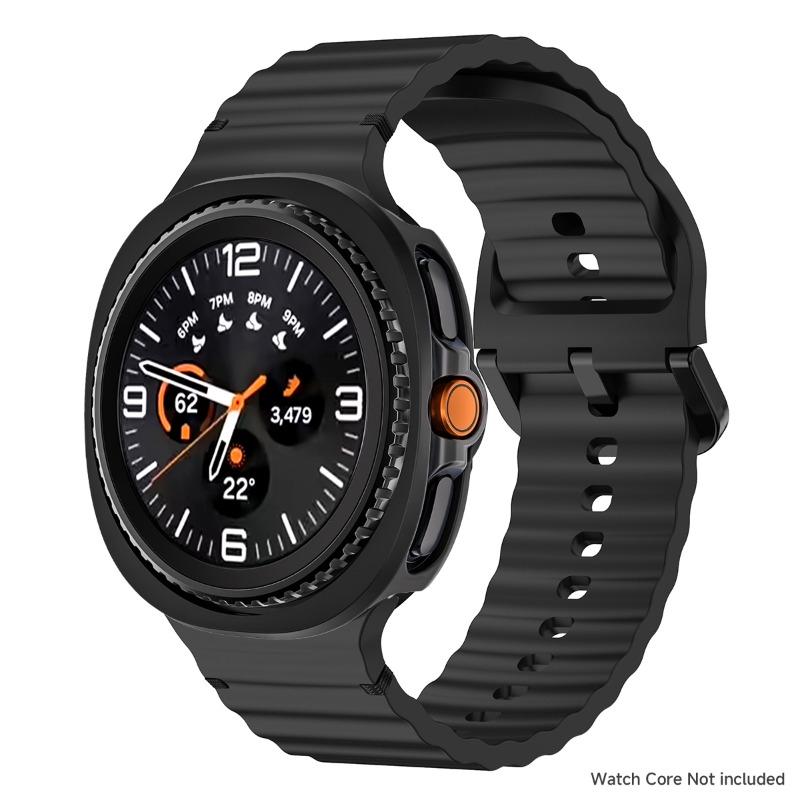 PC Case+Silicone Band for Samsung Galaxy Watch8 classic 46 Bracelet Hollowed Protector Cover For Galaxy Watch8 40 44 Accessories