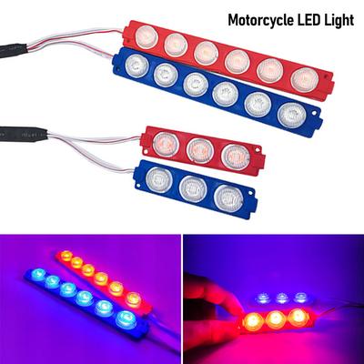 2Pcs 6/12 LED Motorcycle Strobe Car Truck Flashing Emergency Warning Rear Tail Brake Stop Led Lights Lamp Light