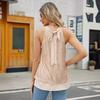 Women Fashion Hundred Sequins Outer Cross Hanging Neck Sexy Sleeveless Strapless Tank Top