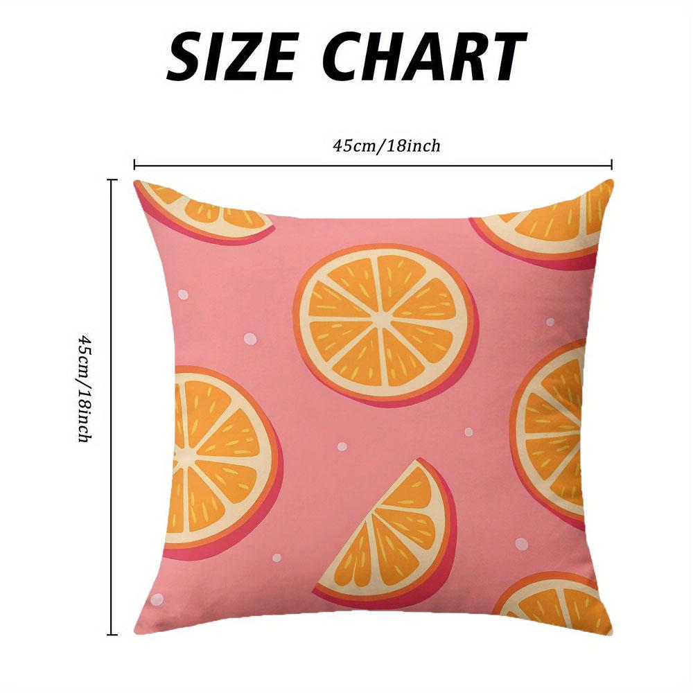 Peach Orange square Jacquard Pillow Cover for Sofa Office Waist Cushion Cover Home Decorative Pillowcase