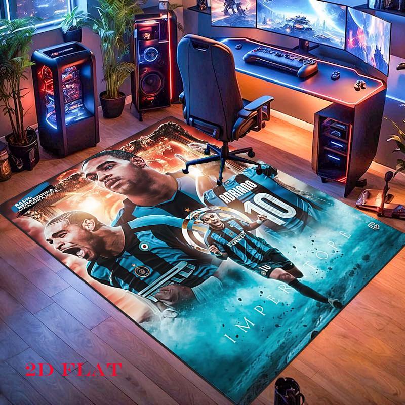 Inter Milan Carpet Rug for Living Room Bedroom Home Sofa Decoration,Kids play Nonslip Floor Mat