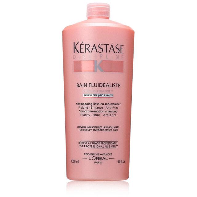 

Loreal Paris Kerastase Discipline Bain Fluidealiste Бессульфатный шампунь, разглаживающий непослушные и поврежденные волосы 1000 мл