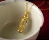 Longteng Four Seas Necklace Ancient Gold Dragon Pattern Pendant Necklace Female Retro Engraved Metal Chain Clavicle Chain Advanced Sense