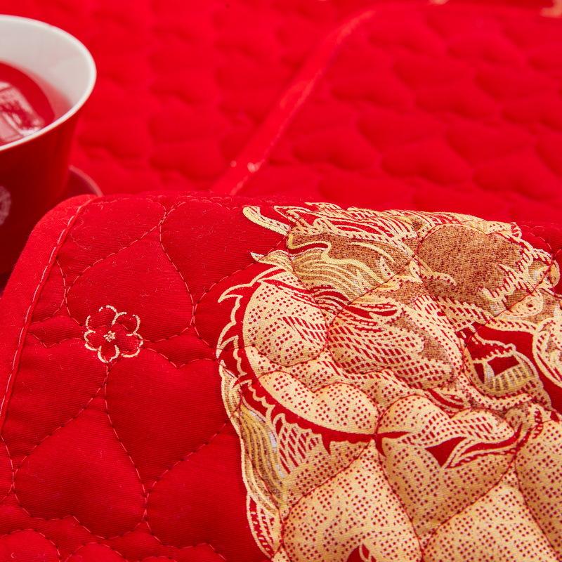 Festive Bright Red Sofa Cushion for All Seasons, Wedding Room Decoration and Layout Cover, Wedding Non-slip Cover