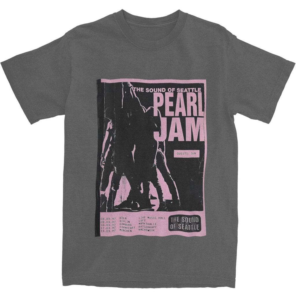 Pearls Jams Poster T-Shirt Herren Y2K Lustige Baumwoll-T-Shirts Sommer Atmungsaktive Freizeit-Tees Design Übergröße Kleidung