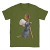 Men Tshirts Ratatouille Chef Remy With Spoon Casual Pure Cotton Tee Shirt Short Sleeve T Shirts Crew Neck Clothes Gift Idea