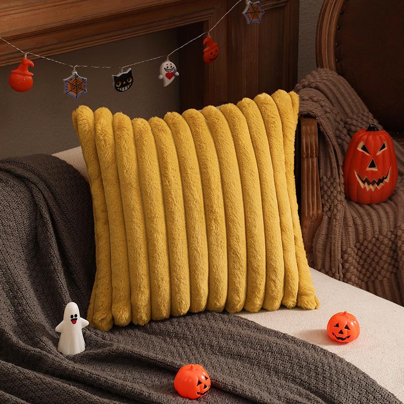 Halloween Pillowcase Pillowcase Simple Solid Color Core-free Plush Christmas Pillowcase