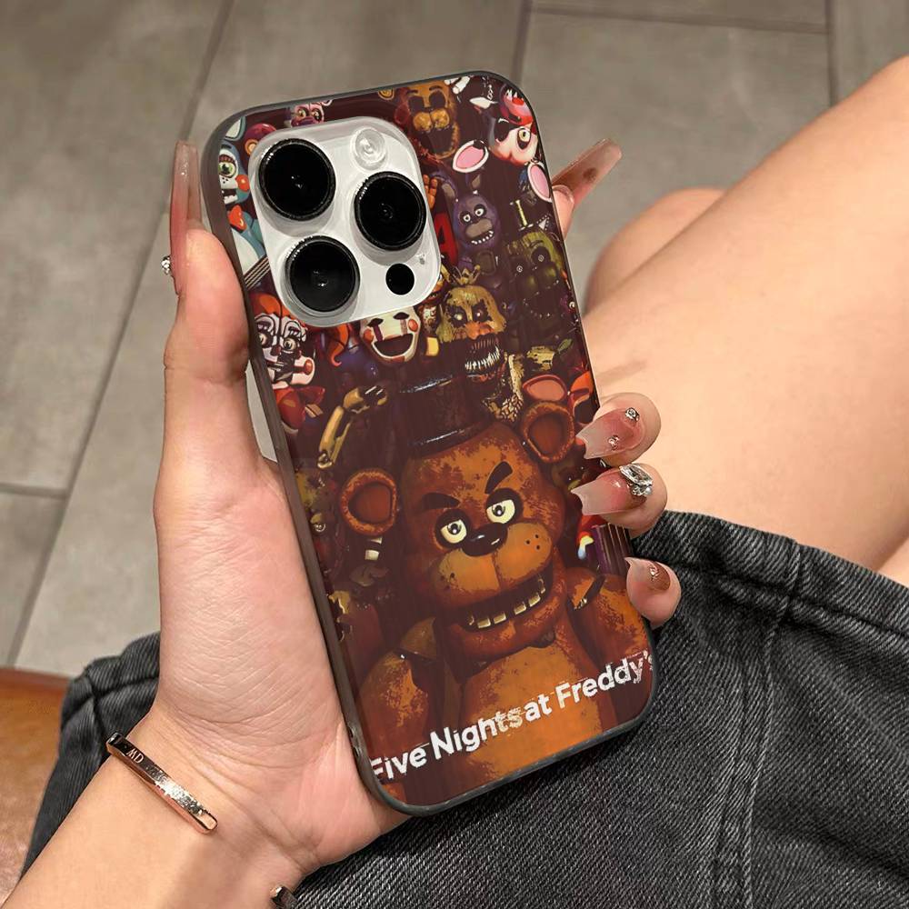 Five-Nights-At-Freddys For IPhone 17 16 15 Plus Pro Max 12 14 Plus 11 13 Wave Corrugated Stripe Funda Phone Cover