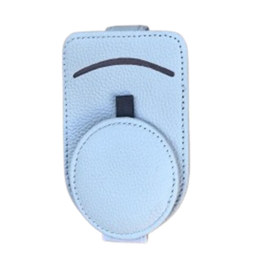 Cowhide Leather Sun Visor Sunglasses Frame Magnetic Ticket Card Holders  for Car Interior