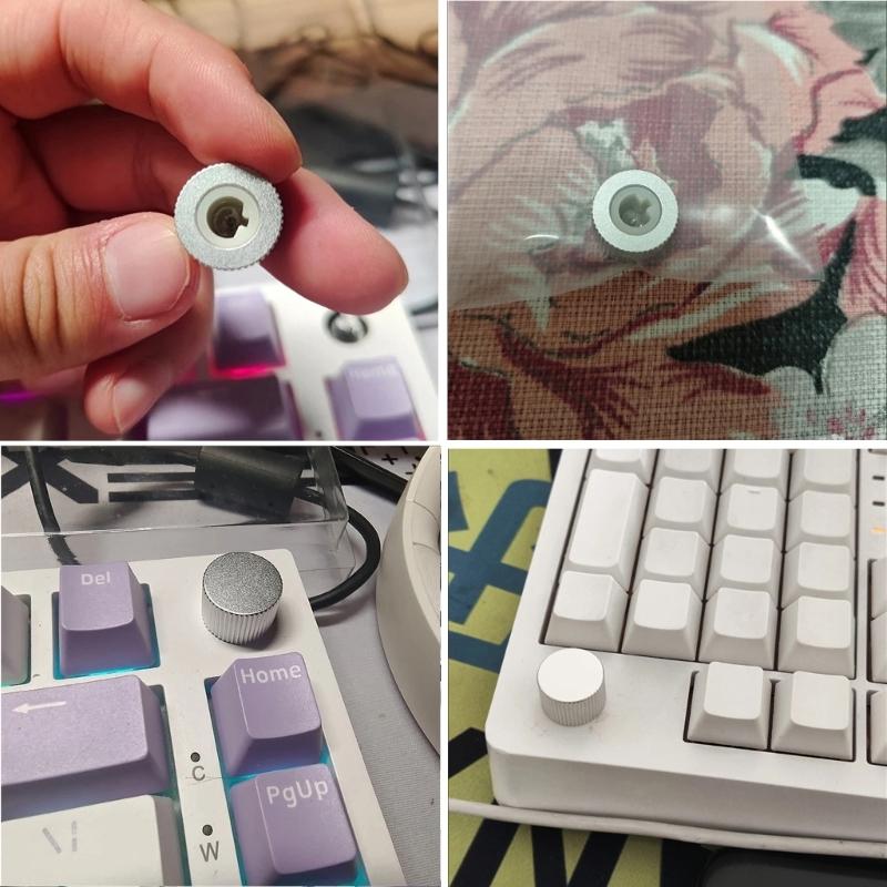 Metal Rotary Knob for D Shaft Half Shaft Mechanical Keyboards Ergonomic Aluminum Construction Tactiled Adjustment