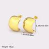 Nidin High Quality Belt Shape Smooth Copper Charm Stud Earrings For Women Vintage Ear Jewelry Party Wholesale Accessories Gifts